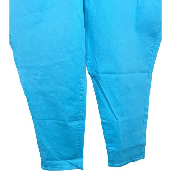 J Jason Wu Regular Colored Denim Straight Leg Cropped Jeans Blue 28W Plus - Picture 3 of 10